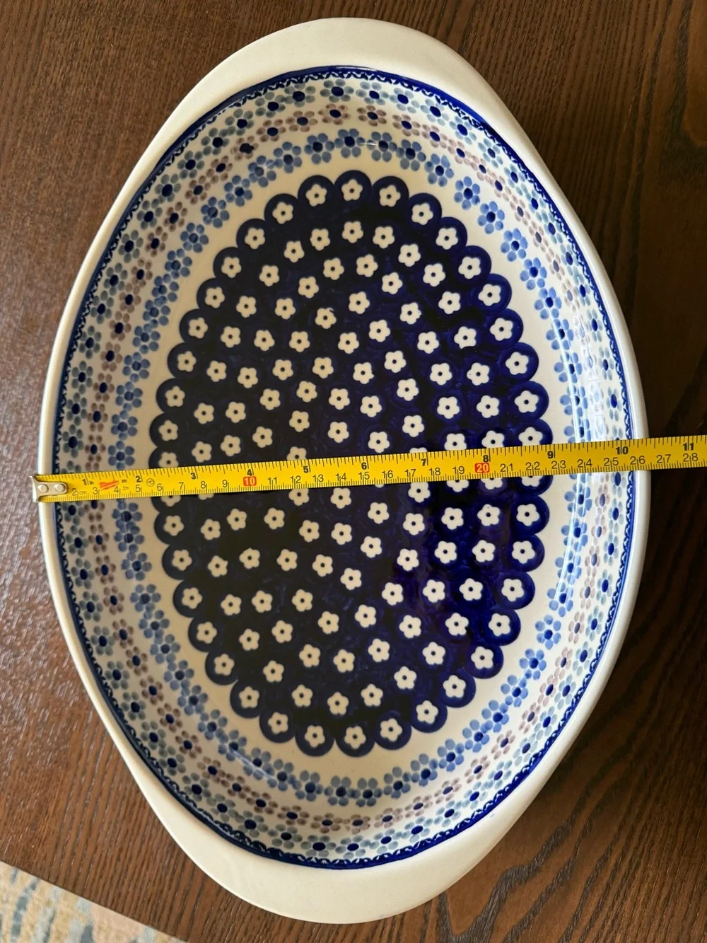 Large Bolesławiec Oval Bakeware Dish